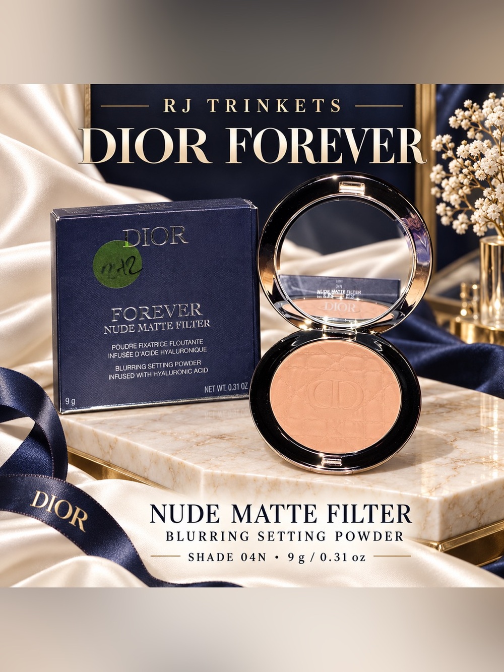 Dior Forever Nude Matte Filter Blurring Setting Powder — Shade 04N (Peachy Nude)